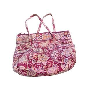 Vera Bradley Women's Multicolor Raspberry Fizz Floral Print Tote Bag